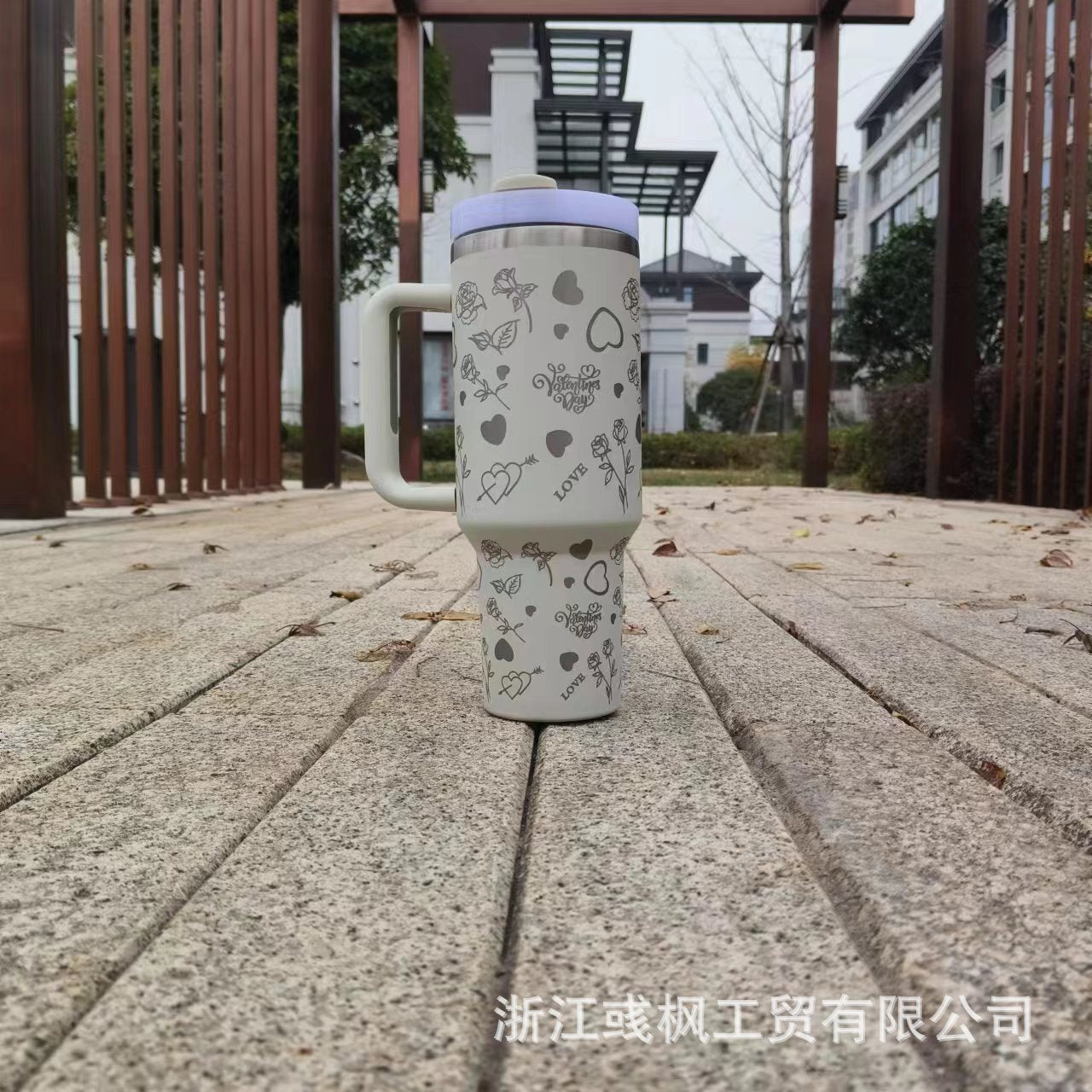 Wholesale 40oz Car Laser Valentine's Day Large Capacity Handle Tumbler Ice Cup